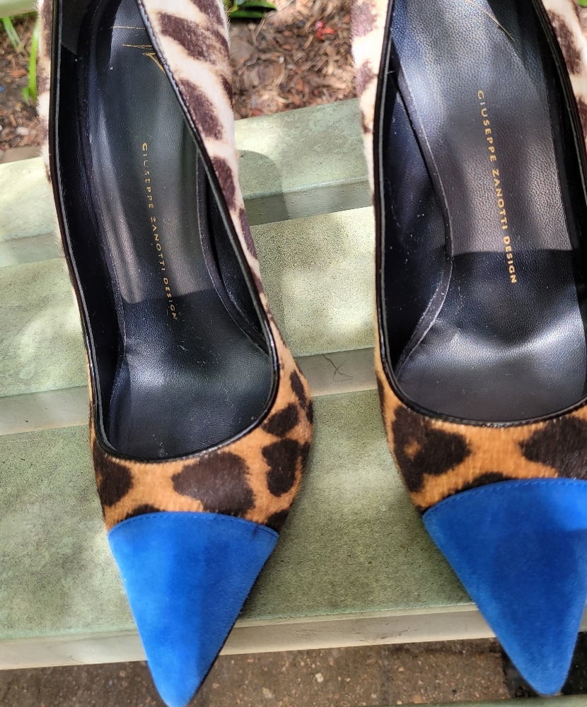 Giuseppe Zanotti Leopard Print Calf Heels